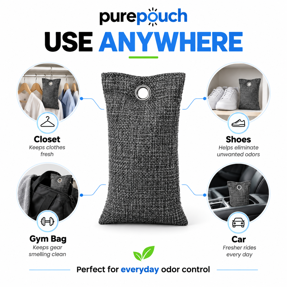 PurePouch Odor Eliminating Charcoal Bags
