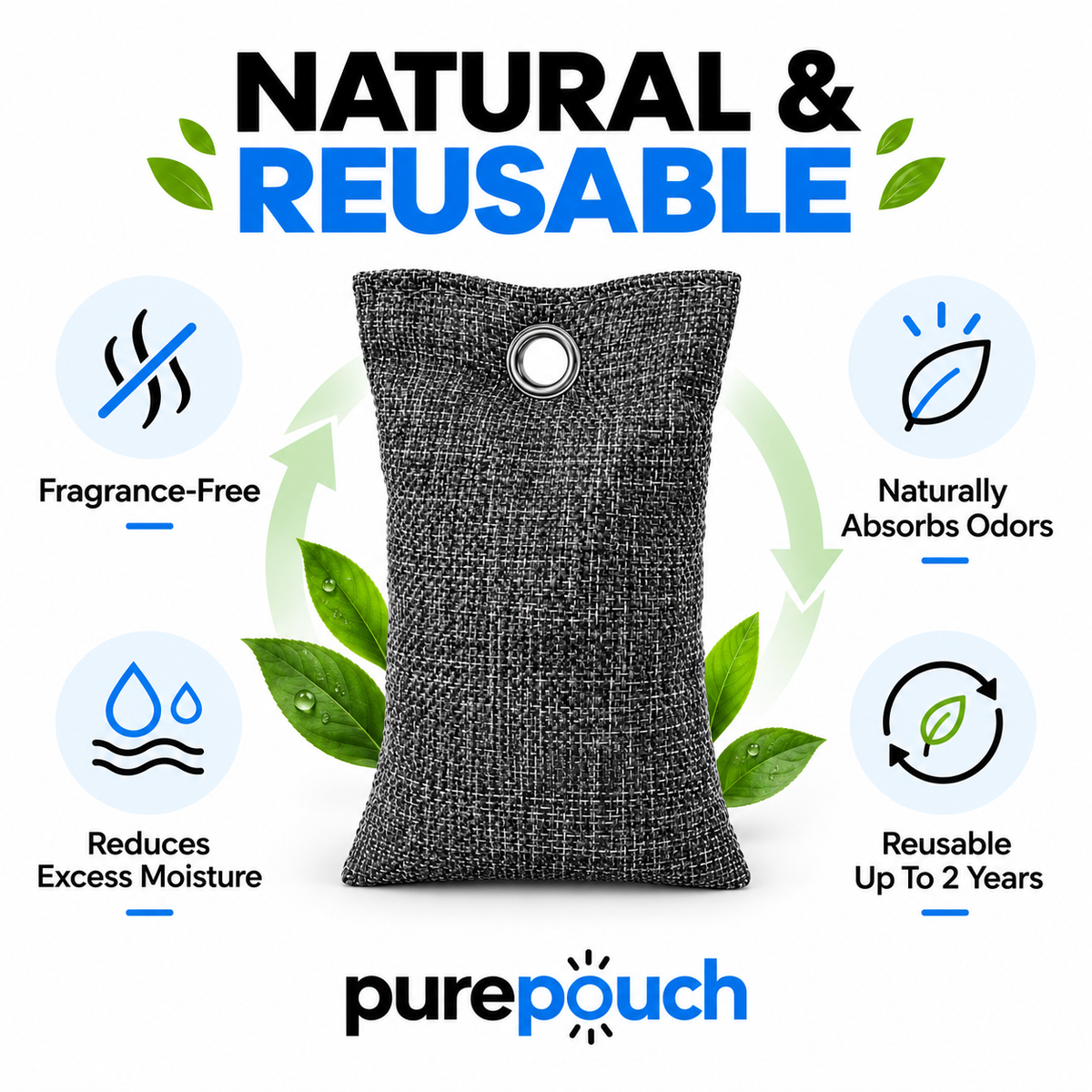 PurePouch Odor Eliminating Charcoal Bags